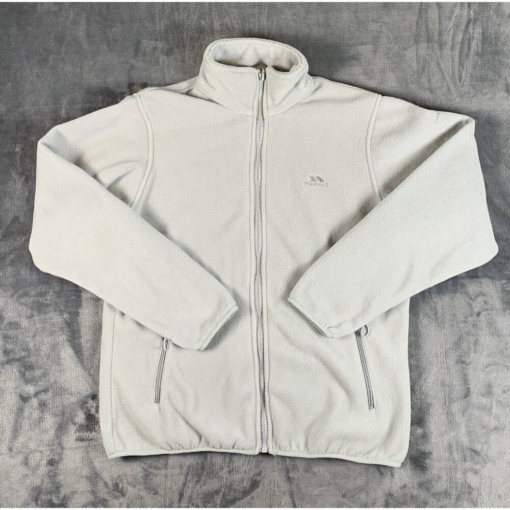 Trespass Fleece Sweater Jacket Women's M Light Gray Full Zip